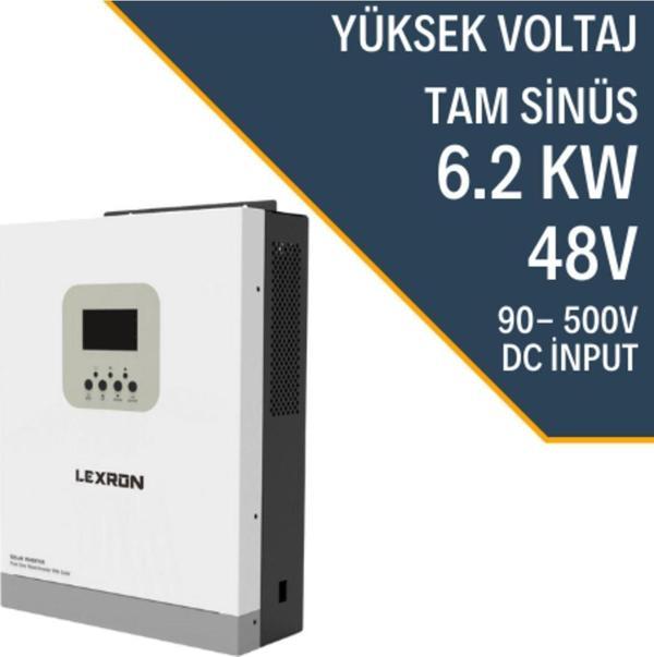 Lexron 6.2Kw Mppt Paralel 90-500V Pv Input 100A Mppt 6200W Inverter Parallenebilir - Image 1