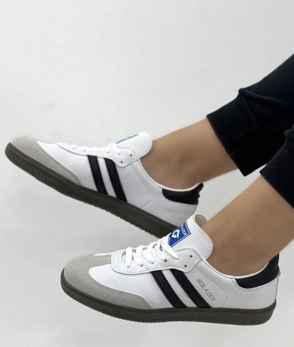 Kadın Bej Beyaz Ortopedik Taban Sneaker Günlük Spor Ayakkabı 031 SLZ00047 - Image 1