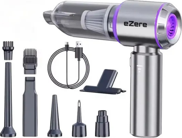 EZERE 16000pa Güçlü Portatif Taşınabilir Vakumlu Kablosuz Üflemeli Mini Araç Süpürgesi - Image 1
