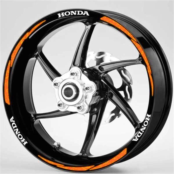 Yeni Motosiklet Jant Şeridi Honda Turuncu Sağ-Sol/Ön-Arka - Image 1