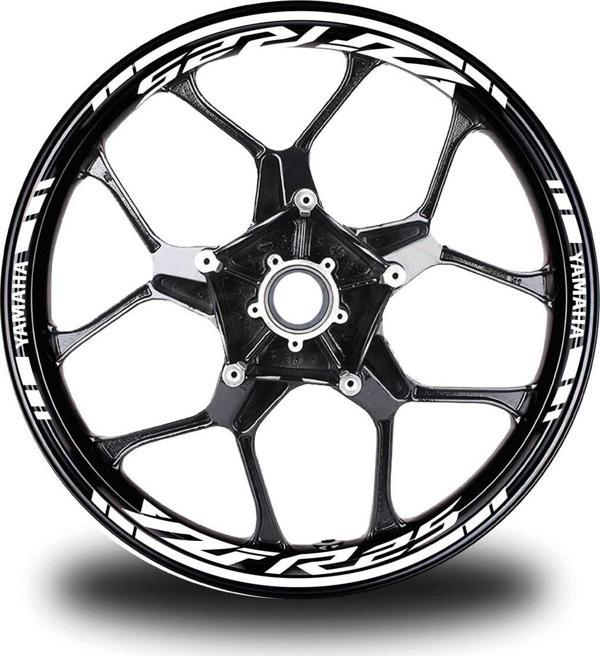 Yeni Motosiklet Jant Şeridi Yzf R25 Yamaha Uyumlu Beyaz-Beyaz Sağ/Sol-Ön/Arka - Image 1