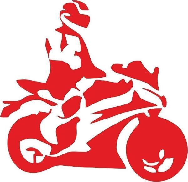 Yeni Motosiklet Sticker Motorcu Figürü 13*125 Cm - Image 1
