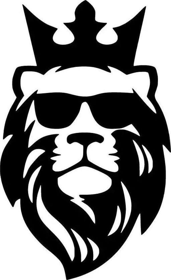Aslan Kral Oto özel yeni sticker Siyah 20 x 32 cm - Image 1