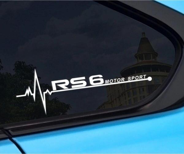 Audi Rs6 İçin Uyumlu Aksesuar Oto Yan Cam Sticker 20*7 Cm - Image 1