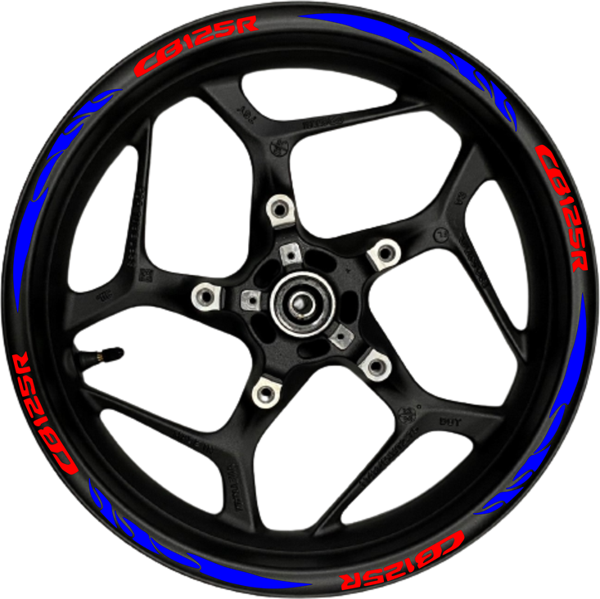CB125R kırmızı yazılı  mavi reflektif pençe şeritli - Image 1