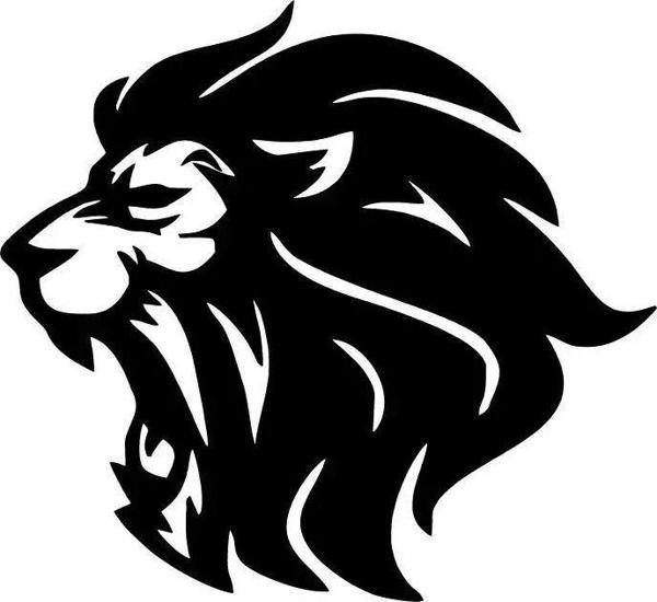 Kükreyen Aslan Oto özel yeni sticker Siyah 25 x 25 cm - Image 1