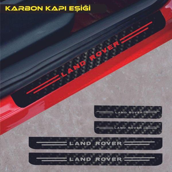 Land Defender Rover İçin Uyumlu Aksesuar Oto Kapı Eşiği Sticker Karbon 4 Adet - Image 1