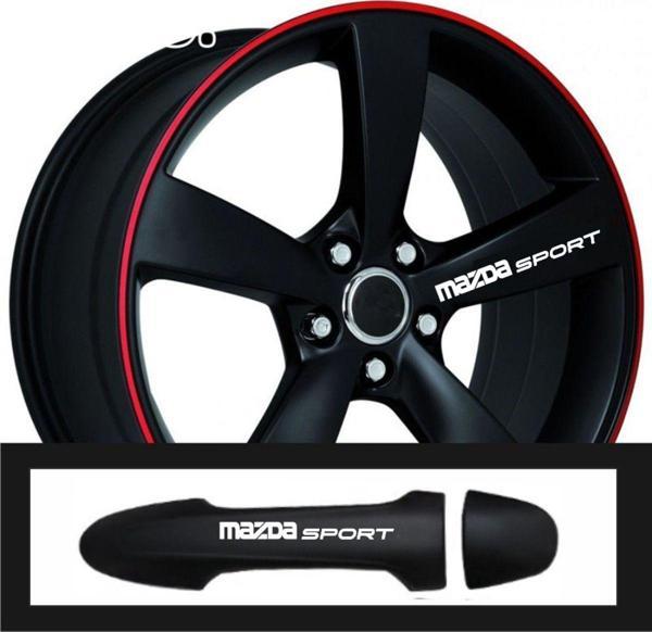 Mazda B2200 İçin Uyumlu Aksesuar Oto Kapı Kolu/Jant Sticker 10 Adet 10*1,5 Cm - Image 1