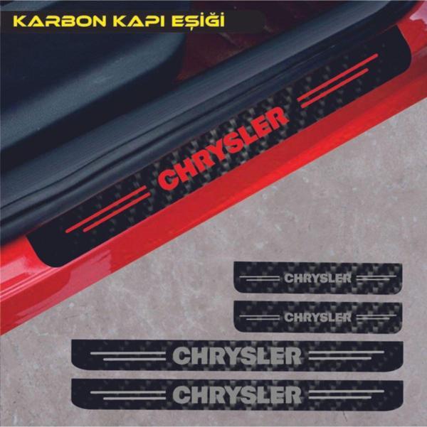 Chrysler Stratus İçin Uyumlu Aksesuar Oto Kapı Eşiği Sticker Karbon 4 Adet - Image 1