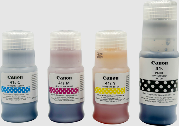 Canon GI-41S Orijinal 1 SET 4 RENK Mürekkep (BK-Y-C-M) Tüm G Serisi Tanklı Modellere Uyumludur - Image 1