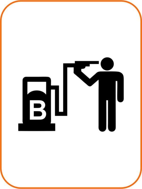 RR Oto Yakıt Depo Yakıt Kapağı Sticker Siyah 14*10 Cm - Image 1