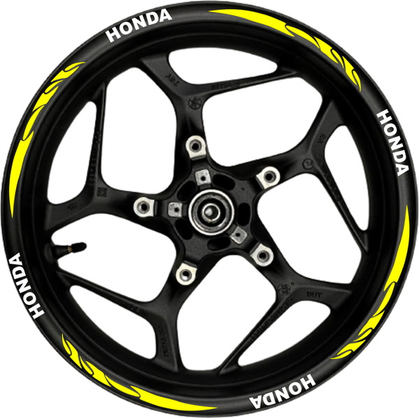 HONDA Beyaz yazılı  sarı pençe şeritli - Image 1
