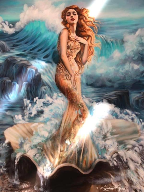 Lindsay Rapp Venus 16,6x12 inç Paint Texture Print Tablo - Image 1