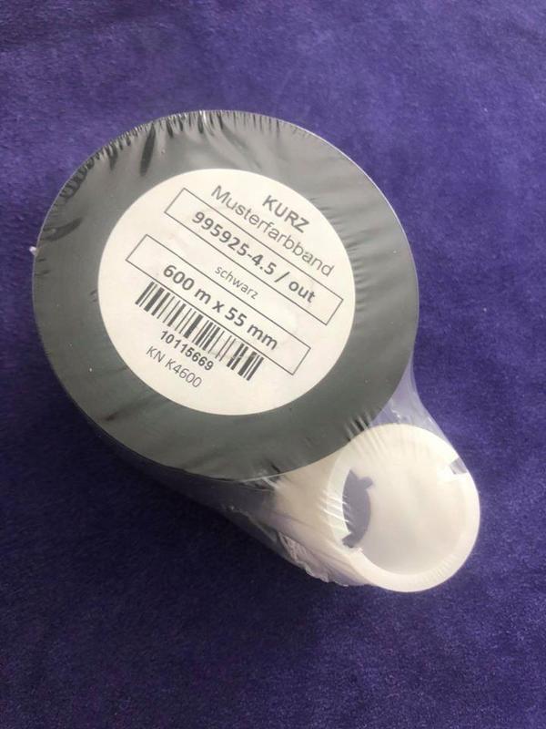 Kurz 995925-4.5 / Out Siyah Wax Ribon 600m x 55mm - Termal Transfer Baskı Kağıdı Wax Ribbon - Image 1