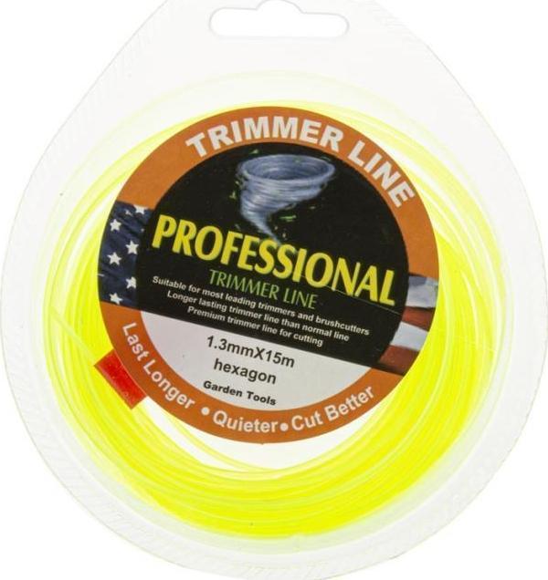 Trimmer Line Elektrikli Tırpan Misinası 1.3mm 15m Sarı 6 Köşe - Image 1