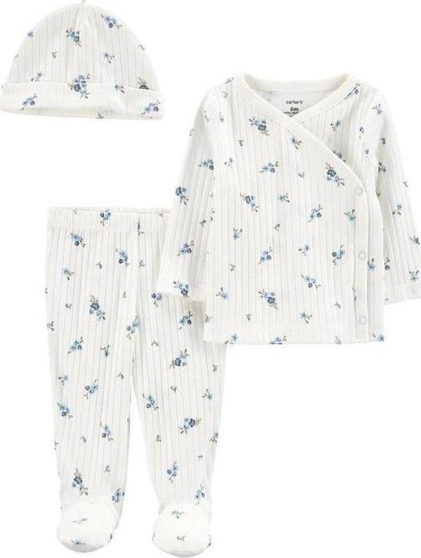 Carter's Layette Kız Bebek 3'lü Alt Üst Set - Image 1
