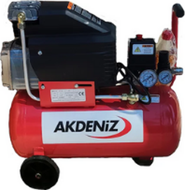 Akdeniz 2 HP 8 Bar 24 LT Yağlı Hava Kompresörü - Image 1