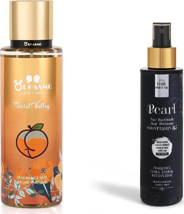 Orgasmo Secret Valley Vücut Spreyi 250 ml - Pearl Saç Spreyi Çiçeksi Koku Provitamin B5  150 ml - Image 1