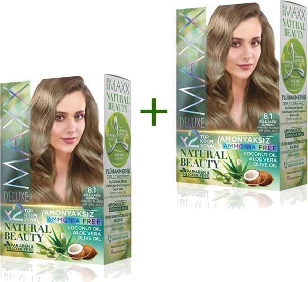 2 Paket Natural Beauty Amonyaksız Saç Boyası 8.1 Küllü Açık Kumral - Image 1