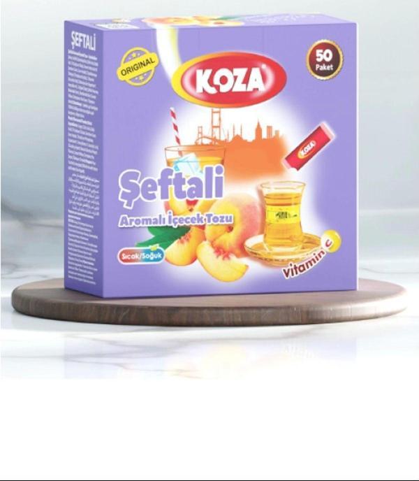 Koza Tek İçimlik Şeftali Aromalı Toz İçecek 50'li - Image 1