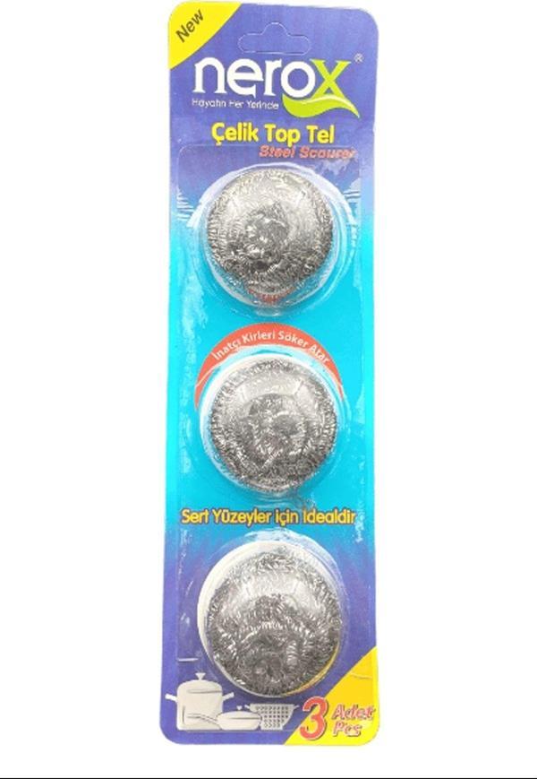 Nerox Çelik Top Tel Ovma Teli 3 Lü Blister Royaleks-NRX-F3003 - Image 1