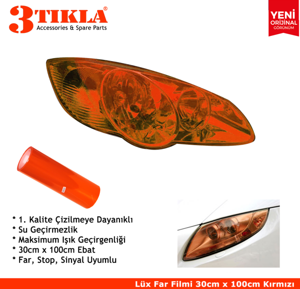 Far, Stop, Sinyal Kaplama Filmi 30cm Kırmızı - Image 1
