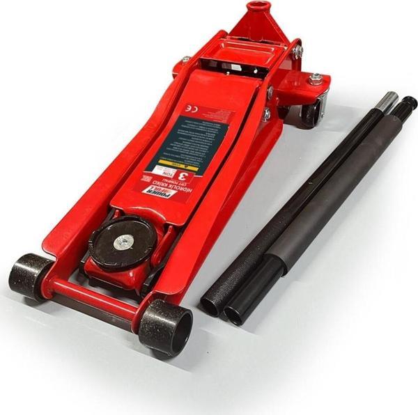 POWERFULL 3 Ton Düşük Profil Çift Pistonlu Garaj Krikosu - Image 1