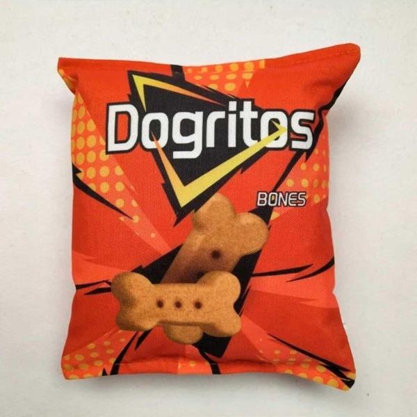 Tineke Cips Dayanıklı Cızırtılı Ve Keti Otlu Kedi Oyuncağı ( Dogritos ) 1 Adet - Image 1
