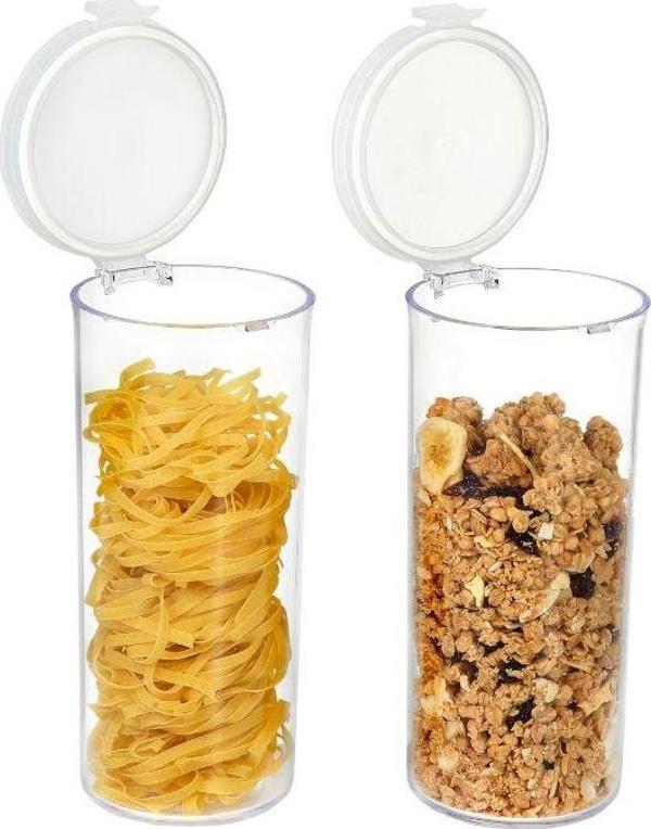 Moonstar Hava Sızdırmaz Kilitli Silindir Kavanoz 2 X1300 ML BPA FREE-JARSET2 - Image 1