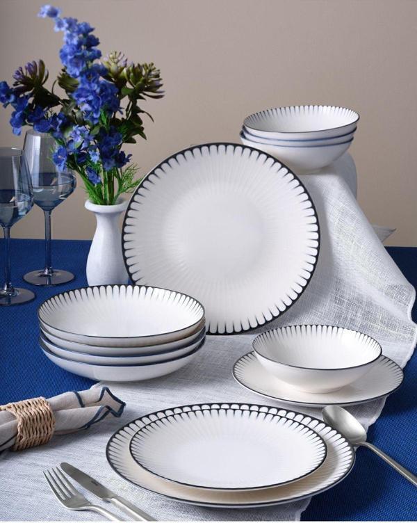 Güral Porselen 24 Parça Lina Yemek Takımı Gbsatn24Y4R33063 - Image 1
