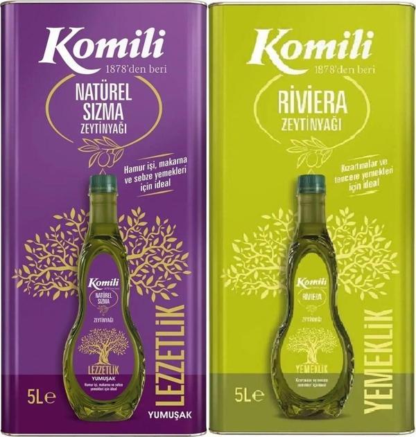 Komili Komili Zeytinyağı Seti: Sızma Yumuşak 5 Lt Ve Riviera 5 Lt - Image 1