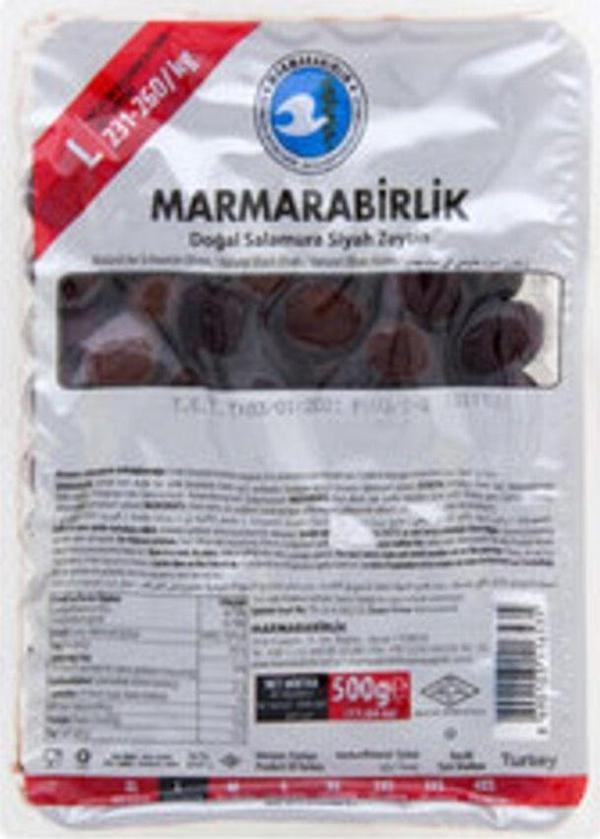 MarmaraBirlik Hiper Zeytin 500 G 231 - 260 Ad/Kg ( 5 Adet ) - Image 1
