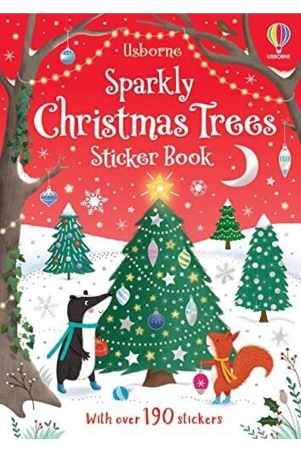 Sparkly Christmas Trees Sticker Book - Usborne - Image 1