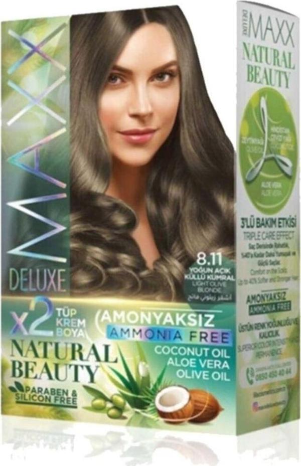 Mbb E-Ticaret Beauty Amonyaksız Saç Boyası 8.11 Yoğun Açık Küllü Kumral - Image 1