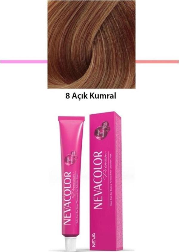 Mbb E-Ticaret Premium 8 Açık Kumral - Kalıcı Krem Saç Boyası 2 X 50 G Tüp - Image 1