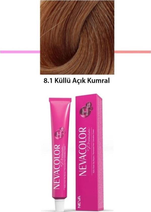 Mbb E-Ticaret Premium 8.1 Küllü Açık Kumral - Kalıcı Krem Saç Boyası 2 X 50 G Tüp - Image 1