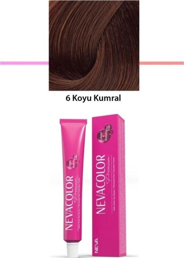 Mbb E-Ticaret Premium 6 Koyu Kumral - Kalıcı Krem Saç Boyası 2 X 50 G Tüp - Image 1