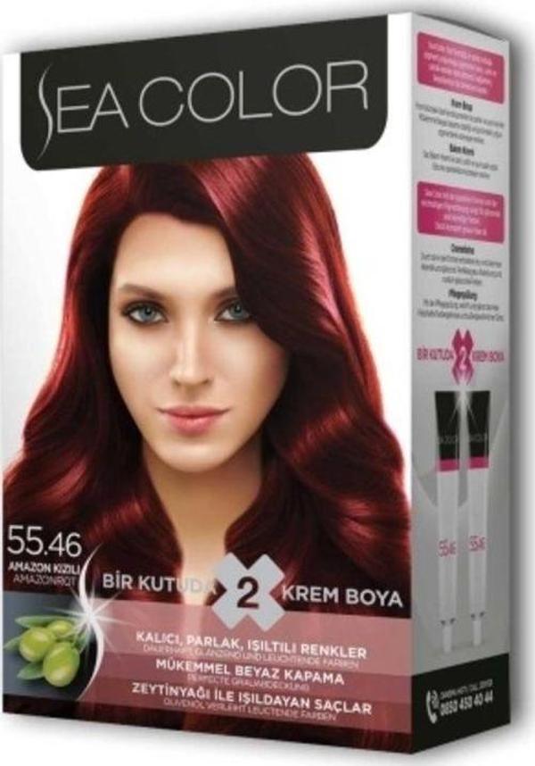 Mbb E-Ticaret 2 Tüp Krem Saç Boyası Seti Amazon Kızılı No:55.46 - Image 1