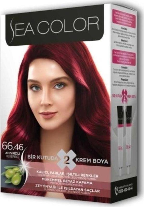 Mbb E-Ticaret 2 Tüp Krem Saç Boyası Seti Ateş Kızılı No:66.46 - Image 1