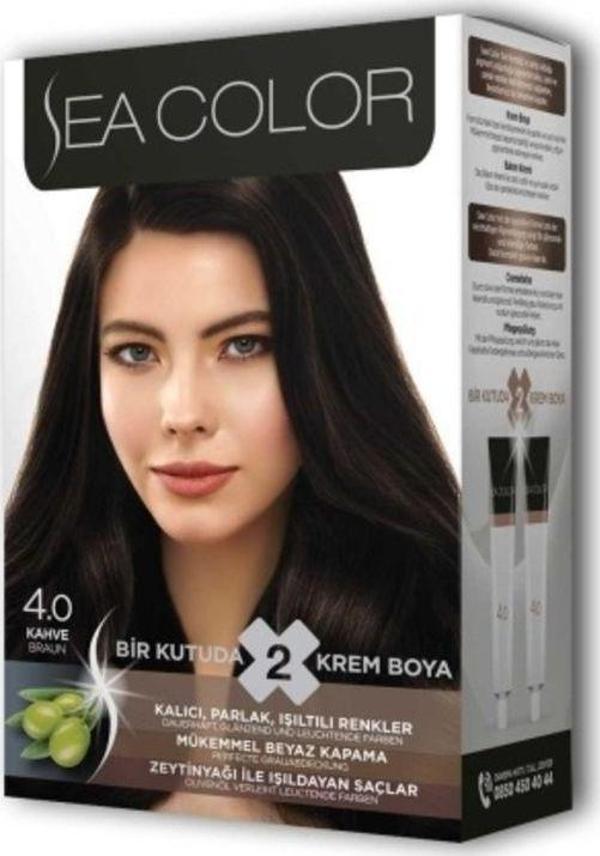 Mbb E-Ticaret 2 Tüp Krem Saç Boyası Seti Kahve No:4.0 - Image 1