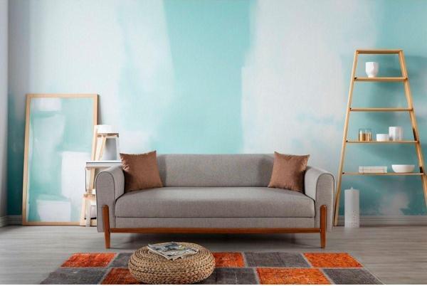 Perla Sofa Ferranti Plus Ahşap Yataklı Sandıklı Kanepe Krem - Image 1