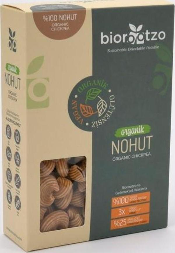 Biorootzo Organik Glütensiz ve Vegan Artizan Bronz Kalıp Nohut Mantı - Pipe Rigate 200 g - Image 1