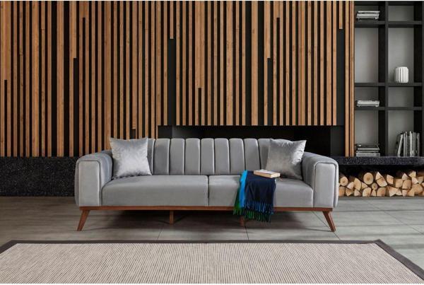 Perla Sofa Velar Yataklı Kanepe Babyface Açık Gri - Image 1