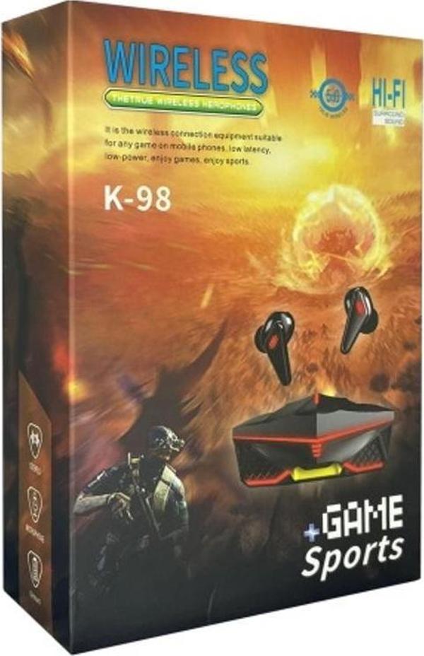 K-98 LED Işıklı Kulakiçi Kablosuz Bluetooth 5.0 Gaming Kulaklık - Image 1