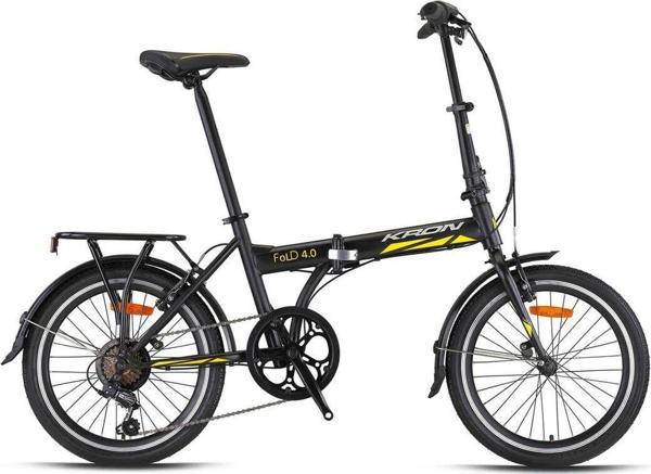 Kron Fold 4.0 V Fren 20 Jant Katlanabilir Bisiklet Siyah-Sarı 2023 - Image 1