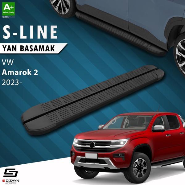 S-Dizayn VW Amarok 2 S-Line Siyah Yan Basamak 203 Cm 2023 Üzeri A+ Kalite - Image 1