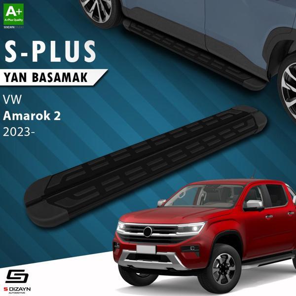 S-Dizayn VW Amarok 2 S-Plus Siyah Yan Basamak 203 Cm 2023 Üzeri A+ Kalite - Image 1
