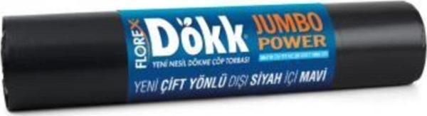 Florex Dökk Jumbo Power Çöp Poşeti 1800 Gr 7 Rulo 140 Adet - Image 1