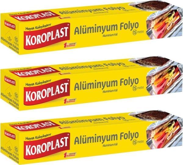 Koroplast Alüminyum Folyo 15 Metre - 3'Lü - Image 1