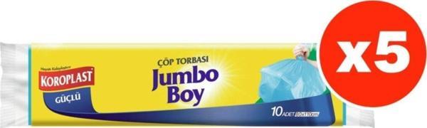 Koroplast Güçlü Jumbo Boy 10Lu Çöp Torbası X 5 Paket (80*110 Cm) - Image 1